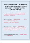PN 2003 FINAL EXAM ACTUAL EXAM 2026 &vert; ALL QUESTIONS AND CORRECT ANSWERS &vert; GRADED A&plus; &vert; VERIFIED ANSWERS &vert; UPDATED VERSION