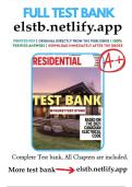 THE Test Bank for Electrical Wiring  Residential 9th Edition  complete newest solution