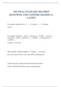NFI FINAL EXAM 2025-2026 PREP  QUESTIONS AND ANSWERS GRADED A&plus; LATEST 