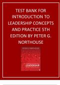 Introduction to Leadership&colon; Concepts and Practice &lpar;5th Edition&rpar; &ndash; Test Bank for Leadership Studies Exam Preparation