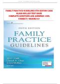 Family Practice Guidelines 5th Edition Cash Glass Mullen Test Bank COMPLETE QUESTIONS AND ANSWERS 100&percnt; CORRECT&vert; GRADED A&plus;