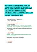 GIAC CERTIFIED FORENSIC ANALYST  &lpar;GCFA&rpar; EXAMINATION QUESTION AND  CORRECT ANSWERS &lpar;VERIFIED  ANSWERS&rpar; PLUS RATIONALES 2026 Q&A  INSTANT DOWNLOAD PDF 