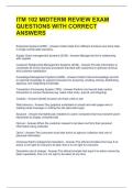 ITM 102 MIDTERM REVIEW EXAM QUESTIONS WITH CORRECT ANSWERS 