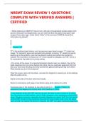 NREMT EXAM REVIEW 1 QUESTIONS COMPLETE WITH VERIFIED ANSWERS &vert; CERTIFIED