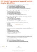 Rosdahl's Textbook of Basic Nursing 12th Edition by Caroline Rosdahl &semi; Complete Solution A Graded Test Bank 