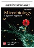 Test Bank for Microbiology&colon; A Systems Approach&comma; 6th Edition by Marjorie Kelly &ndash; Instant Download