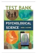 Test Bank for Psychological Science 6th Edition by Michael S&period; Gazzaniga ISBN&colon; 978-0393640366&comma; All Chapters 1-15
