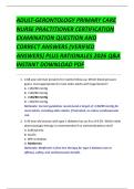 ADULT-GERONTOLOGY PRIMARY CARE  NURSE PRACTITIONER CERTIFICATION  EXAMINATION QUESTION AND  CORRECT ANSWERS &lpar;VERIFIED  ANSWERS&rpar; PLUS RATIONALES 2026 Q&A  INSTANT DOWNLOAD PDF 