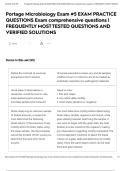 Portage Microbiology Exam -5 EXAM PRACTICE QUESTIONS Exam comprehensive questions &lowbar; FREQUENTLY MOST TESTED QUESTIONS AND VERIFIED SOLUTIONS Flashcards &lowbar; Quizlet&period;pdf