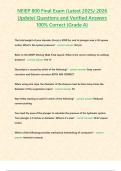 NEIEP 800 Final Exam &lpar;Latest 2025 2026 Update&rpar; Questions and Verified Answers 100- Correct -Grade