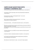 CNPR EXAM QUESTIONS WITH CORRECT ANSWERS
