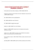 COACH EXAM QUESTIONS WITH CORRECT ANSWERS RATED A&plus;&period;
