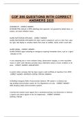 COF S95 QUESTIONS WITH CORRECT ANSWERS