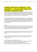 CODING PRACTICE CHAPTER 13 CPT SURGERY &period;&period;&period;QUESTIONS WITH CORRECT ANSWERS 