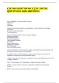 LECOM MGMT EXAM 2 &lpar;DR&period; SMITH&rpar; QUESTIONS AND ANSWERS