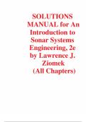 Solution manual for An Introduction to Sonar Systems Engineering&comma; 2nd Edition by Lawrence J&period; Ziomek 