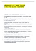 LECOM-SH OPP 1002 EXAM 2 QUESTIONS AND ANSWERS