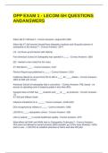 OPP EXAM 1 - LECOM-SH QUESTIONS ANDANSWERS