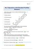 ALC Questions with Detailed Verified  Answers 