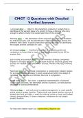 CMGT 12 Questions with Detailed  Verified Answers 