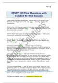 CMGT 120 Final Questions with  Detailed Verified Answers 