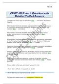 CMGT 450 Exam 1 Questions with  Detailed Verified Answers 