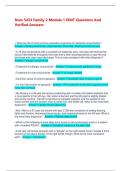 Nurs 5433 Family 2 Module 1 EENT Questions And Verified Answers