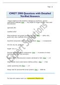 CMGT 2900 Questions with Detailed  Verified Answers