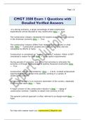 CMGT 3500 Exam 1 Questions with  Detailed Verified Answers 