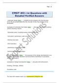 CMGT 4021-1st Questions with  Detailed Verified Answers 