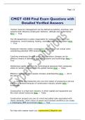 CMGT 4300 Final Exam Questions with  Detailed Verified Answers