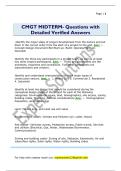 CMGT MIDTERM- Questions with  Detailed Verified Answers 