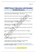 CMGT Exam 2 Questions with Detailed  Verified Answers 