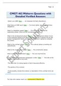 CMGT-462 Midterm Questions with  Detailed Verified Answers