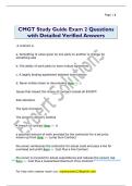 CMGT Study Guide Exam 2 Questions  with Detailed Verified Answers