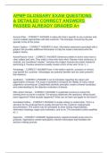 APMP GLOSSARY EXAM QUESTIONS & DETAILED CORRECT ANSWERS PASSED ALREADY GRADED A&plus;