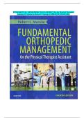 Test Bank for Fundamental Orthopedic Management for the Physical Therapist Assistant&comma; 4th Edition &lpar;Manske&rpar; ISBN&colon;9780323113472 Chapter 1-29