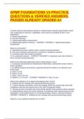 APMP FOUNDATIONS V4 PRACTICE QUESTIONS & VERIFIED ANSWERS PASSED ALREADY GRADED A&plus;