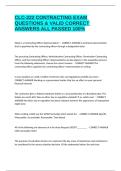 CLC-222 CONTRACTING EXAM QUESTIONS & VALID CORRECT ANSWERS ALL PASSED 100&percnt;