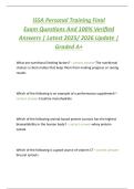 ISSA Personal Training Final  Exam Questions And 100&percnt; Verified  Answers &vert; Latest 2025&sol; 2026 Update &vert;  Graded A&plus; 