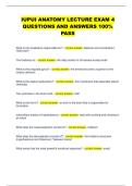 IUPUI ANATOMY LECTURE EXAM 4  QUESTIONS AND ANSWERS 100&percnt;  PASS