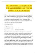 JBL CARDIOLOGY EXAM QUESTIONS  AND ANSWERS 2025&vert;2026 VERIFIED  GRADED A&plus; ALREADY PASSED&excl; 