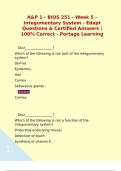 Bios 251 Exam Lab Practicum Review BUNDLE &lpar;Latest 2026 &sol; 2027 Update&rpar; Human Anatomy & Physiology I with Lab &vert; Questions & Certified Answers &vert; 100&percnt; Correct &ndash; Chamberlain University