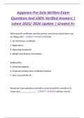 Jeppesen Pre-Solo Written Exam  Questions And 100&percnt; Verified Answers &vert;  Latest 2025&sol; 2026 Update &vert; Graded A&plus;