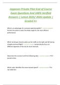 Jeppesen Private Pilot End of Course  Exam Questions And 100&percnt; Verified  Answers &vert; Latest 2025&sol; 2026 Update &vert;  Graded A&plus;