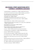 480 EXAM 2 PREP QUESTIONS WITH CORRECT ANSWERS 2025-2026