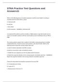 STNA Practice Test Questions and Answers