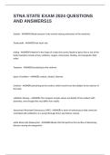 STNA STATE EXAM 2024 QUESTIONS AND ANSWERS