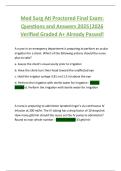 Med Surg Ati Proctored Final Exam&colon;  Questions and Answers 2025&vert;2026  Verified Graded A&plus; Already Passed&excl;