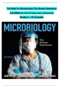 Test Bank for Microbiology&colon; The Human Experience 2nd Edition By John W&period; Foster&semi; Joan L&period; Slonczewski Chapter 1 - 27 Complete